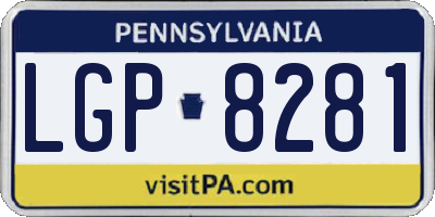 PA license plate LGP8281