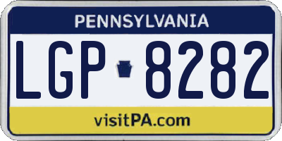 PA license plate LGP8282