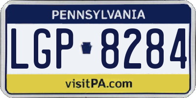 PA license plate LGP8284