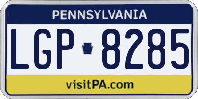PA license plate LGP8285