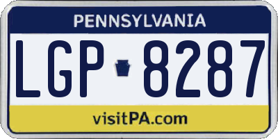 PA license plate LGP8287