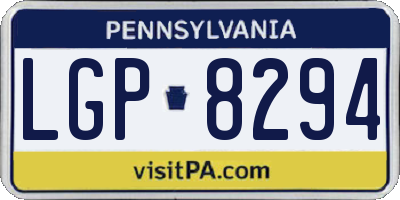 PA license plate LGP8294