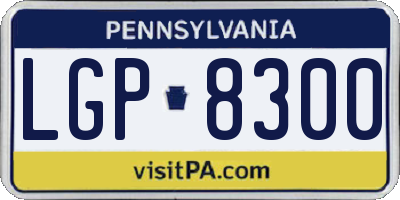 PA license plate LGP8300