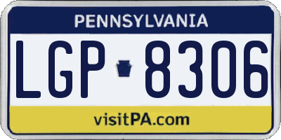 PA license plate LGP8306