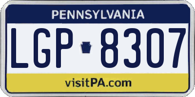PA license plate LGP8307