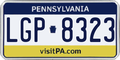 PA license plate LGP8323