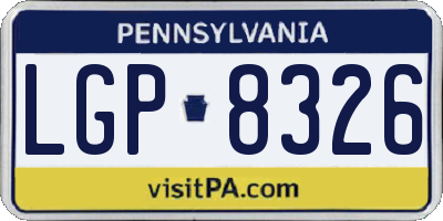 PA license plate LGP8326