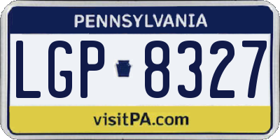 PA license plate LGP8327