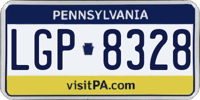 PA license plate LGP8328
