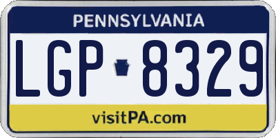 PA license plate LGP8329