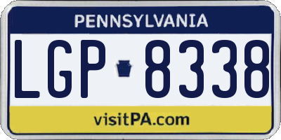 PA license plate LGP8338