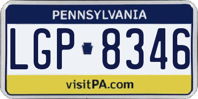 PA license plate LGP8346