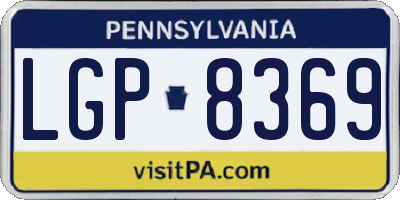 PA license plate LGP8369