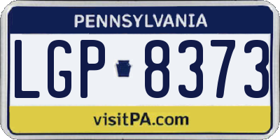 PA license plate LGP8373