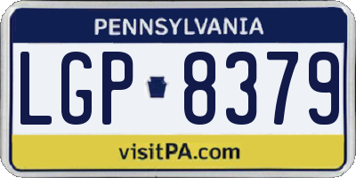 PA license plate LGP8379