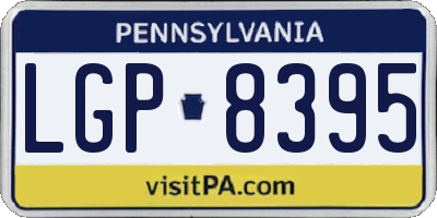 PA license plate LGP8395