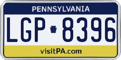 PA license plate LGP8396
