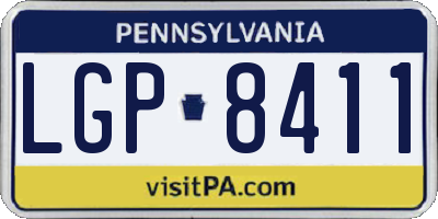 PA license plate LGP8411