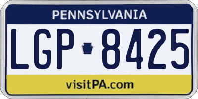 PA license plate LGP8425
