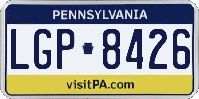 PA license plate LGP8426