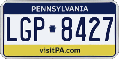 PA license plate LGP8427