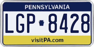 PA license plate LGP8428
