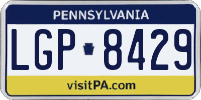 PA license plate LGP8429