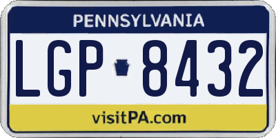 PA license plate LGP8432