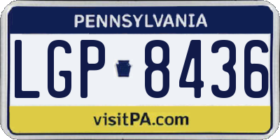 PA license plate LGP8436