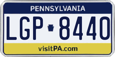 PA license plate LGP8440