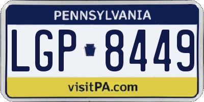 PA license plate LGP8449