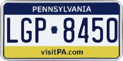 PA license plate LGP8450