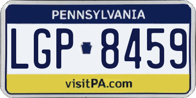PA license plate LGP8459