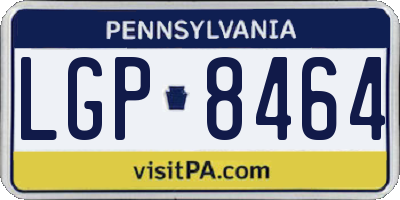 PA license plate LGP8464
