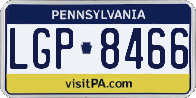 PA license plate LGP8466
