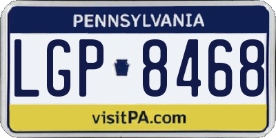 PA license plate LGP8468