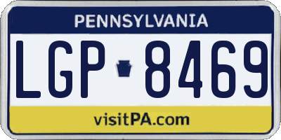PA license plate LGP8469