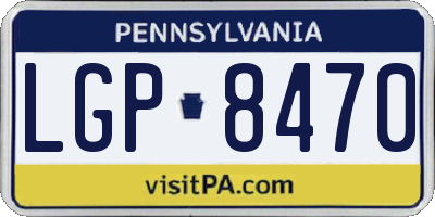PA license plate LGP8470