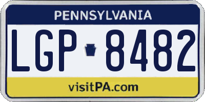 PA license plate LGP8482