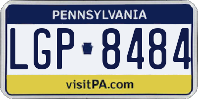 PA license plate LGP8484
