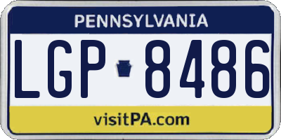 PA license plate LGP8486