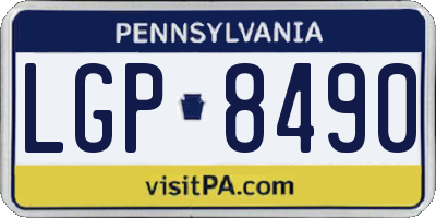 PA license plate LGP8490