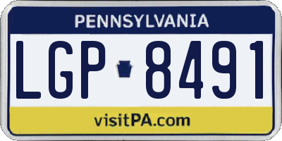 PA license plate LGP8491