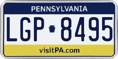PA license plate LGP8495