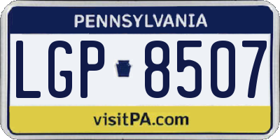 PA license plate LGP8507