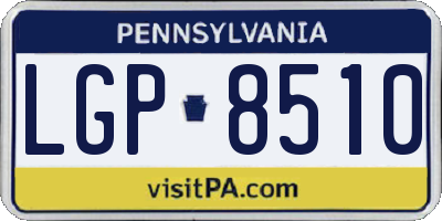 PA license plate LGP8510
