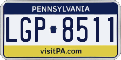 PA license plate LGP8511