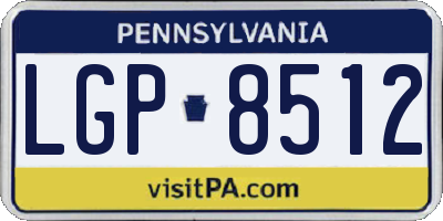 PA license plate LGP8512