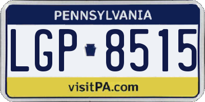 PA license plate LGP8515