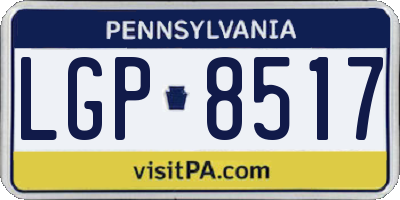 PA license plate LGP8517